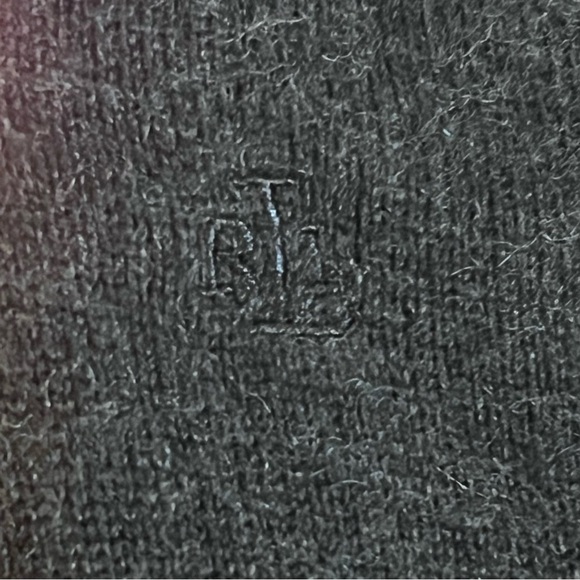 Lauren Ralph Lauren Turtleneck Sweater Silk Cashmere Charcoal Grey Size Large - Picture 3 of 5